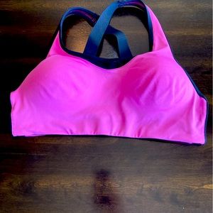 Pink sports bra